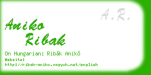 aniko ribak business card